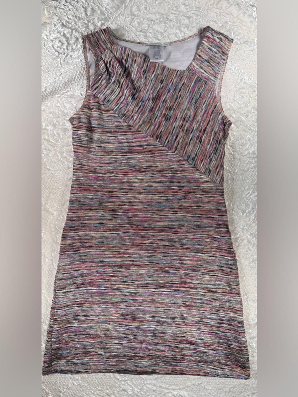 Papillon Blanc Multicolor Striped Knit Dress